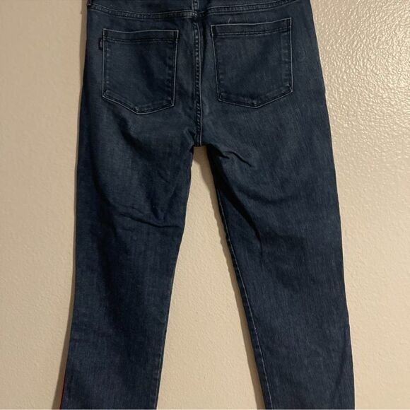 Parker Smith Women's Stella Crop Tuxedo Side-Stripe Side Slit Jeans Size 26 C21 - Picture 5 of 11